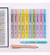 Writech Bible Highlighters Assorted Colors: No Bleed &amp; Smear Retractable Pastel Highlighter Marke...
