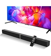 MZEIBO Sound Bar, TV Soundbar 80W with Bluetooth 5.3 Stereo Immersive Sound Detachable 2-in-1 Des...