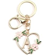 Letter Keychain Initial Bag Charm for Women Bling Rhinestone Keychains Initial Keychain