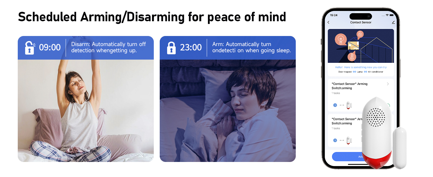 Scheduled Arming/Disarming for peace of mind AW401S