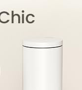 Cesun 1.2 Gallons Small Trash Can with Lid, White Bathroom Garbage Can with Foot Pedal, Mini Round