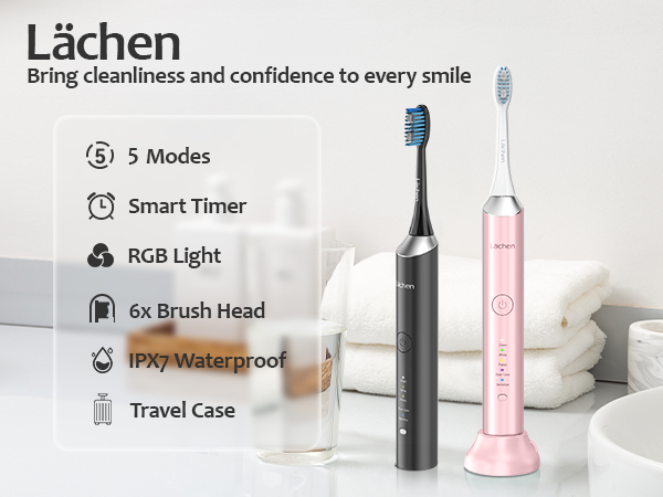 Lächen Electric Toothbrush for Adults – Sonic Rechargeable