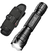 ULTRAFIRE Tactical Flashlight with Holster, Single Mode LED Flashlight 1000 High Lumen Duty Flash...