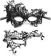 TFTSR Masquerade Masks for Women Couples,Men Mardi Gras Mask,Girls Black Gold Lace Eyes Costume,A...