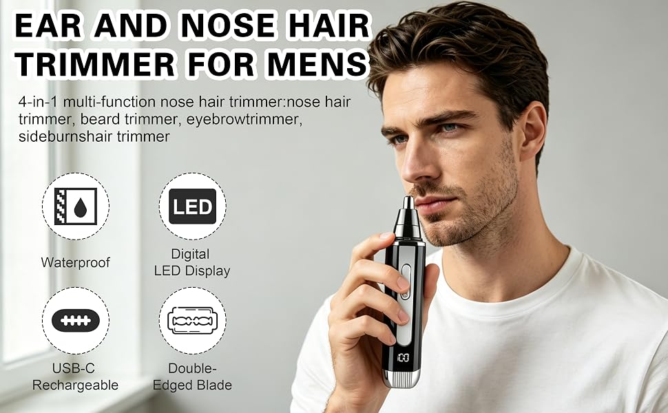 EAR AND NOSE HAIR TRIMMER FOR MENS