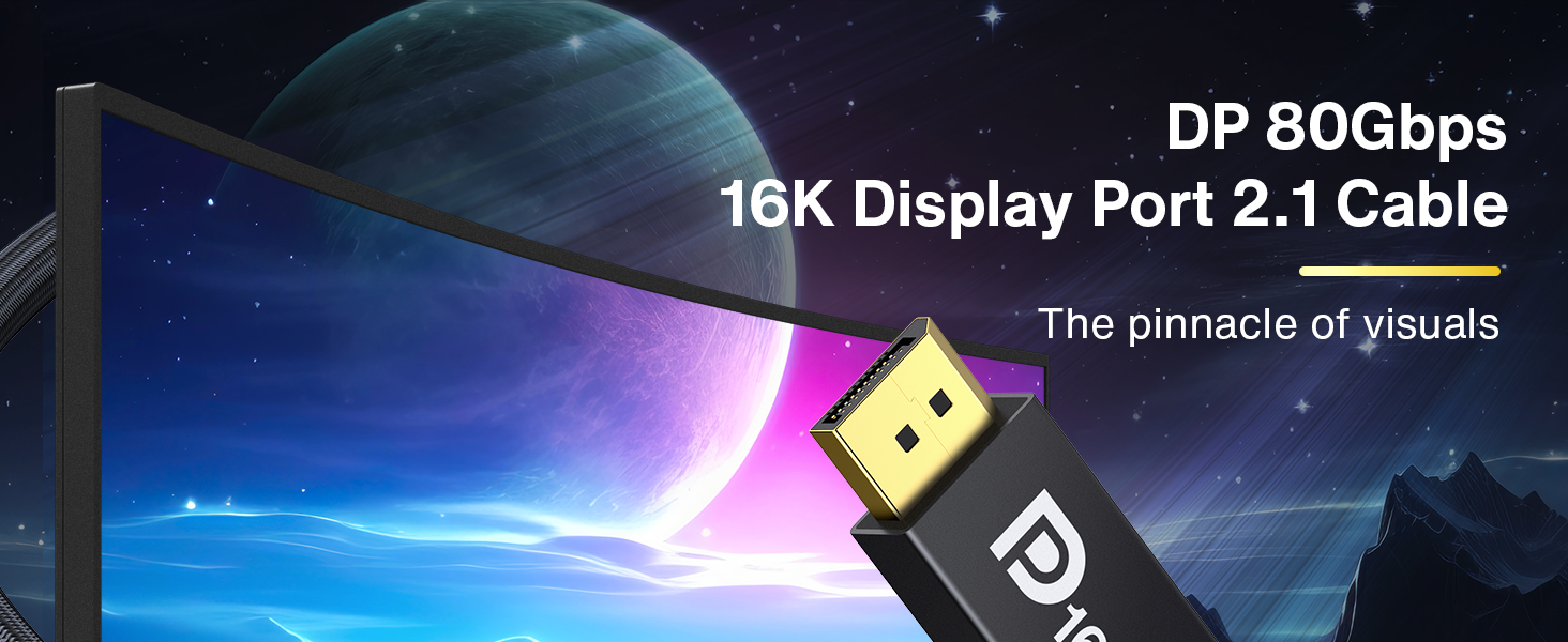 16K Displayport Cable 2.1