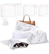 Ewen 7Pcs Dust Bags for Handbags, Satin Travel Dust Cover Bag, 2Pack 11.8x15.7in DustBag for Shoe...