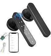 Fingerprint Door Lock,Smart Door Knob with Biometric,Keyless Entry Door Lock with Handle,Door Loc...