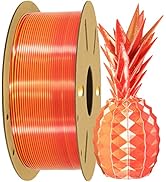 BBLIFE Silk Shiny 2 Color in 1 Coextrusion PLA 3D Printing Filament, 1.75mm Dual Color Silk PLA P...