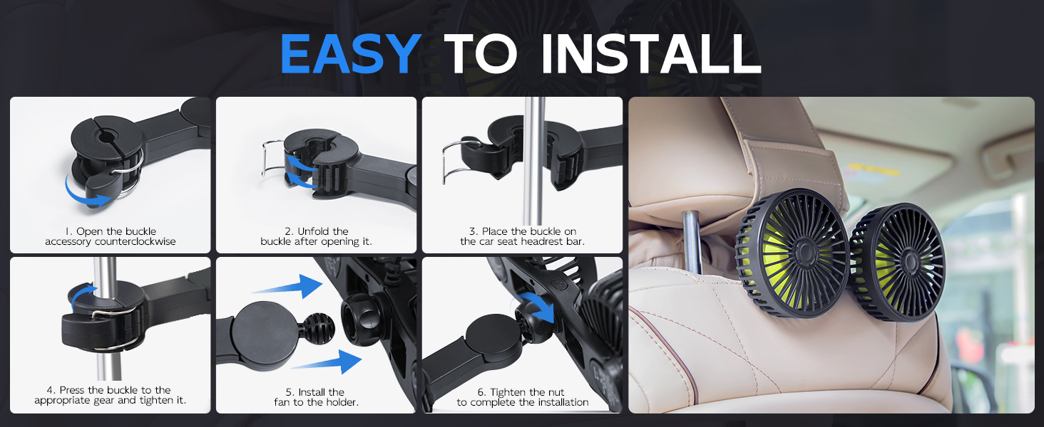 USB car fan