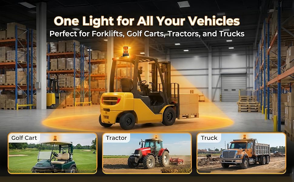 Magnetic Amber Led Strobe Lights 12V 24V Safety Warning Roof Top Flasher Emergency Flashing Beacon