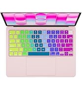 MasiBloom Silicone Keyboard Cover Skin for 2026 MacBook Neo 13 inches A18 Pro with Touch ID Anti-...