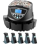 VEVOR Upgraded Coin Counter &amp; Sorter, Coin Sorter and Wrapper Machine with Intuitive Display, Cha...