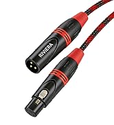 RIVIERA 6Ft 1.8M Ultra-Slim XLR 3Pin Male to Female DMX Cable – Pure Copper, Gold-Plated, Tangle-...