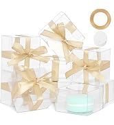 COTOPHER 60pcs Clear Macaron Boxes, 2.17