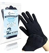 Cotton Gloves for Kids, Evridwear Extra Small Moisturizing Glove with Touchscreen Fingers for Dry...