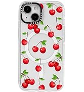 sallvmbek for iPhone 14 Case 6.1 inch,Compatible with MagSafe,Cute Cherry Print Pattern,[MIL-Grad...