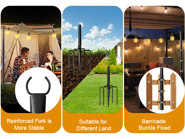 poles for outdoor string lights