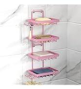 Moforoco Soap Dish Holder for Shower Wall, No Drilling, 304 Rustproof Stainless Steel, Soap Bar H...