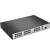 SODOLA 24 Port PoE Switch/24 10/100Mbps PoE+ Port, 2 Gigabit Ethernet Uplink&amp;1 Gigabit SFP slot,3...