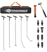 ROADGIVE Dent Repair Rods 16PCS Dent Removal Kit, Stainless Steel Dent Removal Rods with Rubber H...