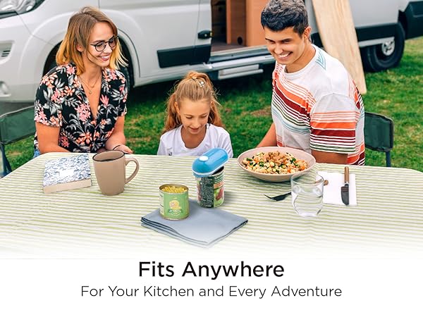kitchen mama mini plus can opener electric hands free one hands operation auto shut off handheld