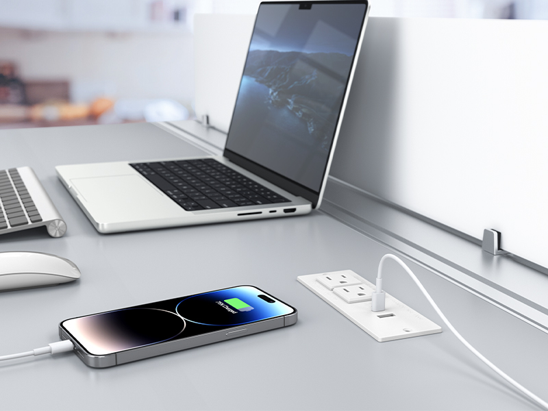 recessed power strip with usb ports