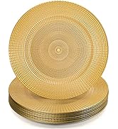 Hiceeden 12 Pack Gold Charger Plates for Dinner Plates, 13