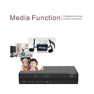 iView 35000STBIII Digital Converter Box - Media Function - Playback for movies, pictures and music