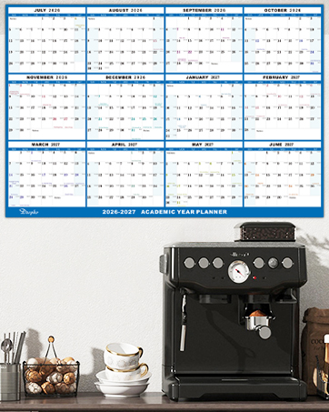 academic wall calendar 2026-2027