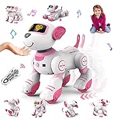 VATOS Remote Control Robot Dog Toy for Kids - Interactive Touch &amp; Follow 17 Functions Robot Dog P...