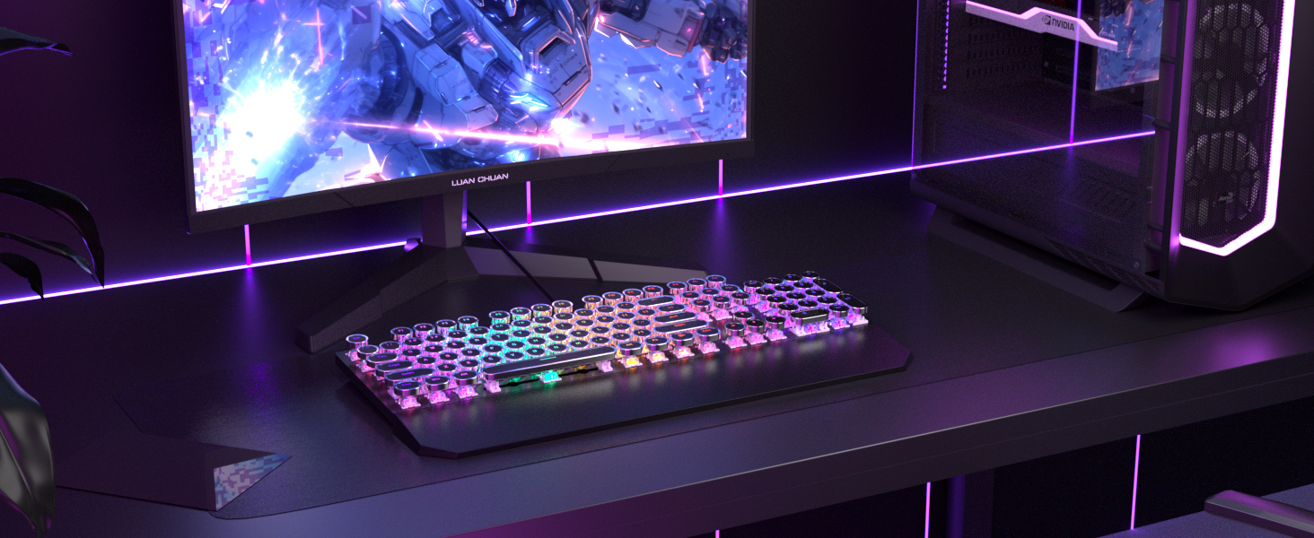 Typewriter Style Mechanical Gaming Keyboard