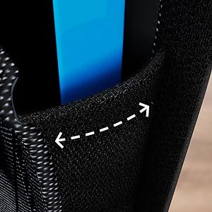 elastic side of phone holster for ultimate protection