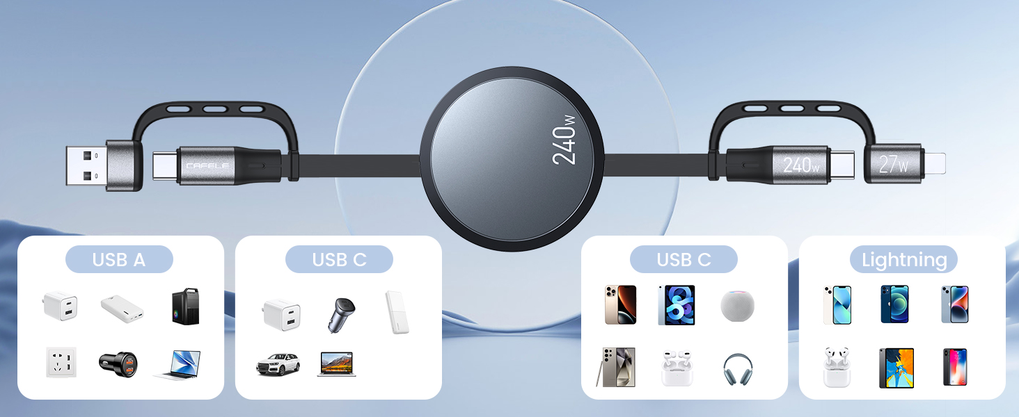 Retractable USB-C Cable