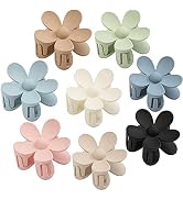 Flower Hair Clips 8PCS Hair Claw Clips For Women Thick Hair Matte Large Claw Clips Hair Jaw Clips...