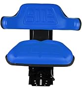 Blue Universal Adjustable Tractor Suspension Seat with Tilt Wrap-around Style Fits for Ford/New H...