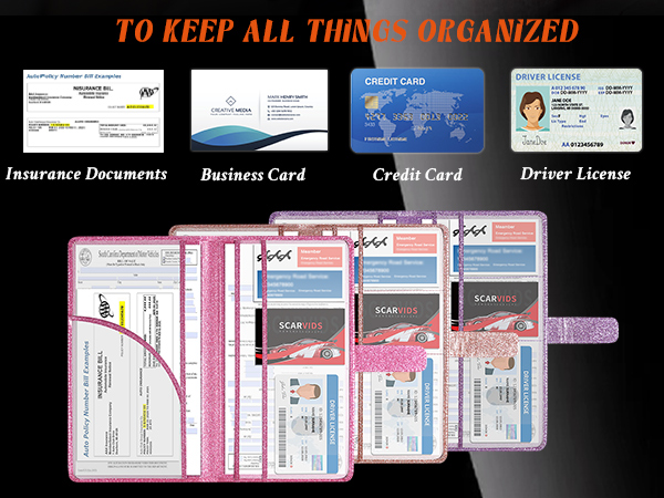 registration holder for car