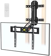 FORGING MOUNT Motorized Fireplace Pull Down TV Mount with Remote for 32-85" TVs, Electric Above F...