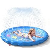 QPAU Splash Pads for Toddlers 1-3, Durable 67" Baby Splash Pad, Outdoor Sprinkler for Kids Toddle...