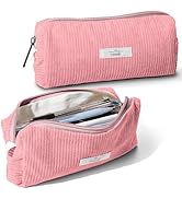 Purbert Pencil Bag Pen Case, Soft Corduroy Small Pencil Pouch Organizer with Zipper, Cute Pencil ...