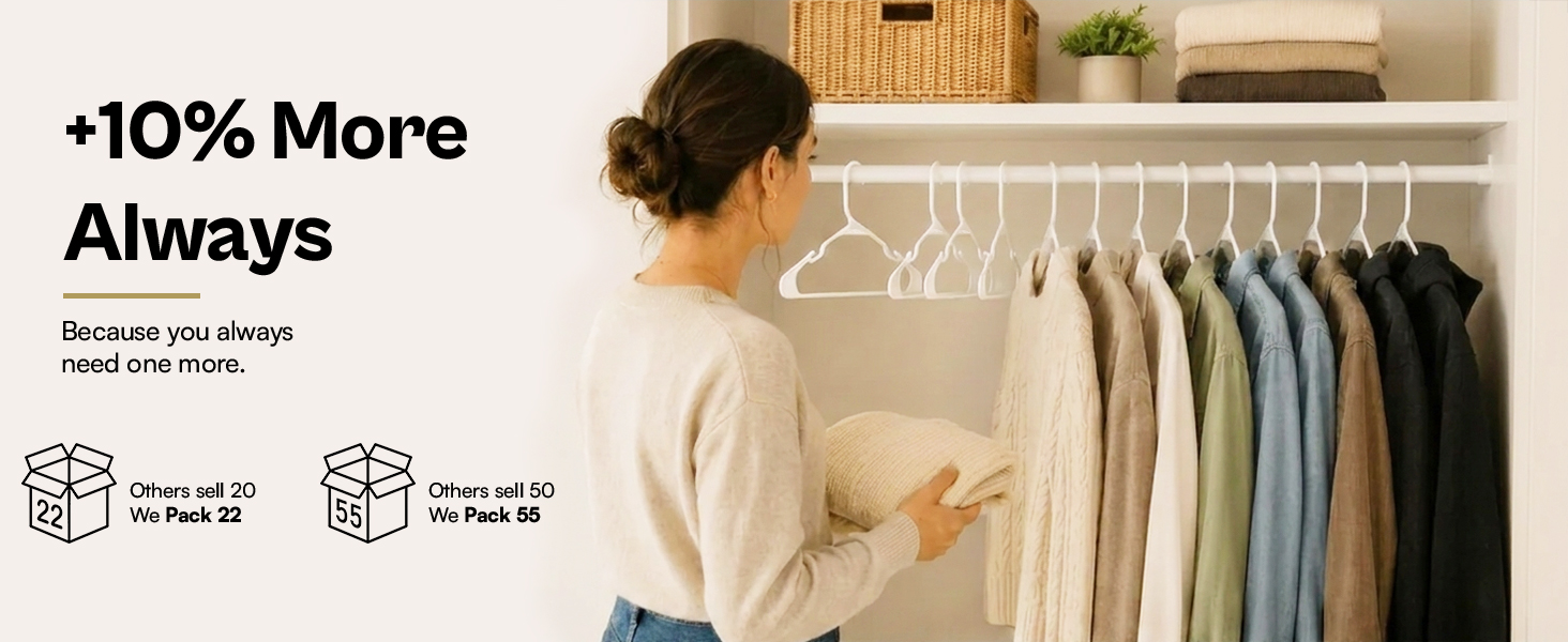 Bronze plastic hangers 55 pack always 10 percent more per box copper organized closet wardrobe