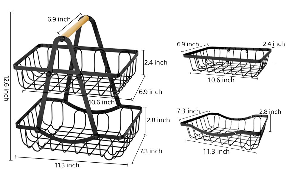 vegetable baskets for kitchen
