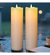 Large Solar Outdoor Flameless Candles, 4