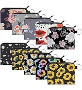 Coin Purse for Women 10 Pack Purse Pouches for Inside Purse Deanfun Mini Change Wallet with Zippe...
