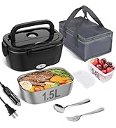 Vabaso Electric Lunch Box for Adults, 80W Heated LunchBox Portable Food Warmer Lunch Box for Work...