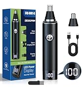 Ginity Ear &amp; Nose Hair Trimmer with LED Display for Men Women,Painless USB Rechargeable Eyebrow &amp;...