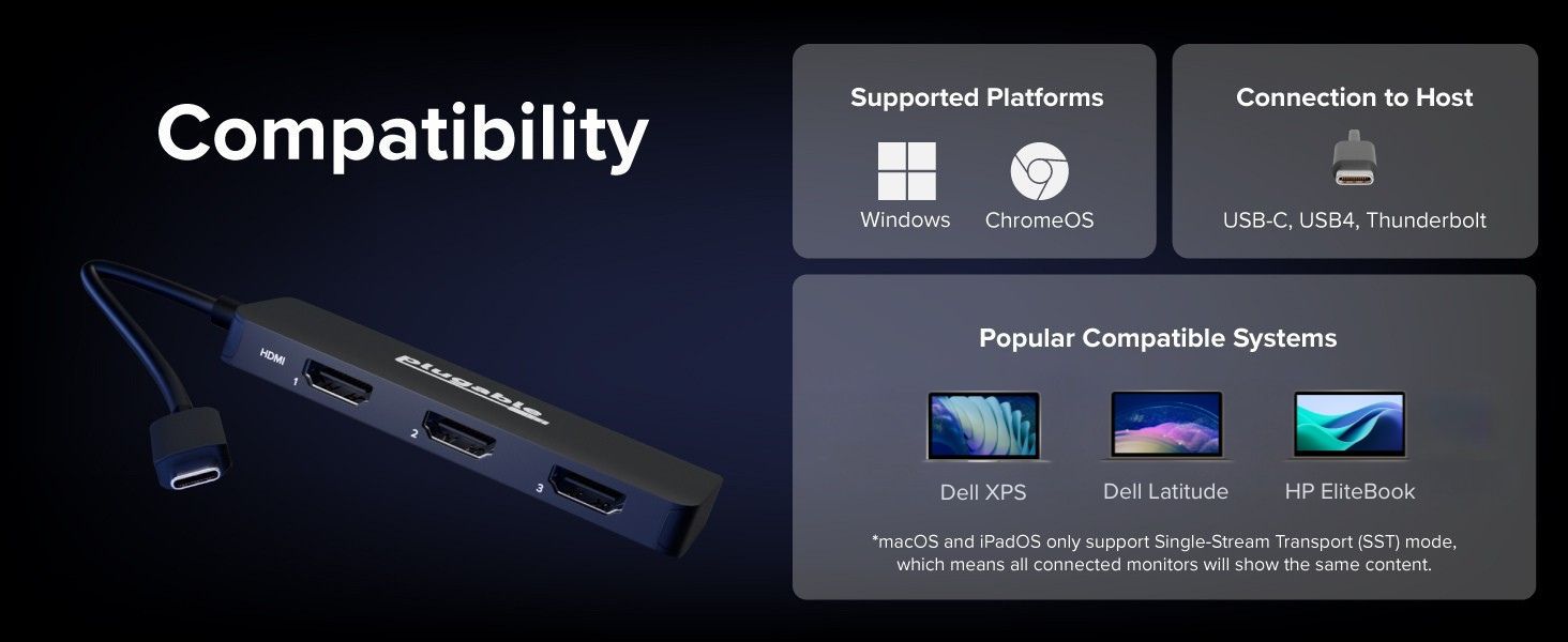 USBC-MSTH3 compatible with windows and chromeos