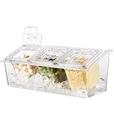 CURTA Commercial Spice Rack Set, NSF Certified, Polycarbonate Inclined Organizer Shelf with 3 1/6...