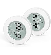 LOFICOPER Mini Digital Thermometer Hygrometer, Wireless Temperature and Humidity Sensor, Indoor T...
