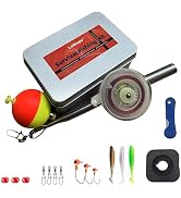 LoDinpo Survival Fishing Kit with Telescopic Rod, Compact Fishing Gear | Pocket Fishing Kit with ...